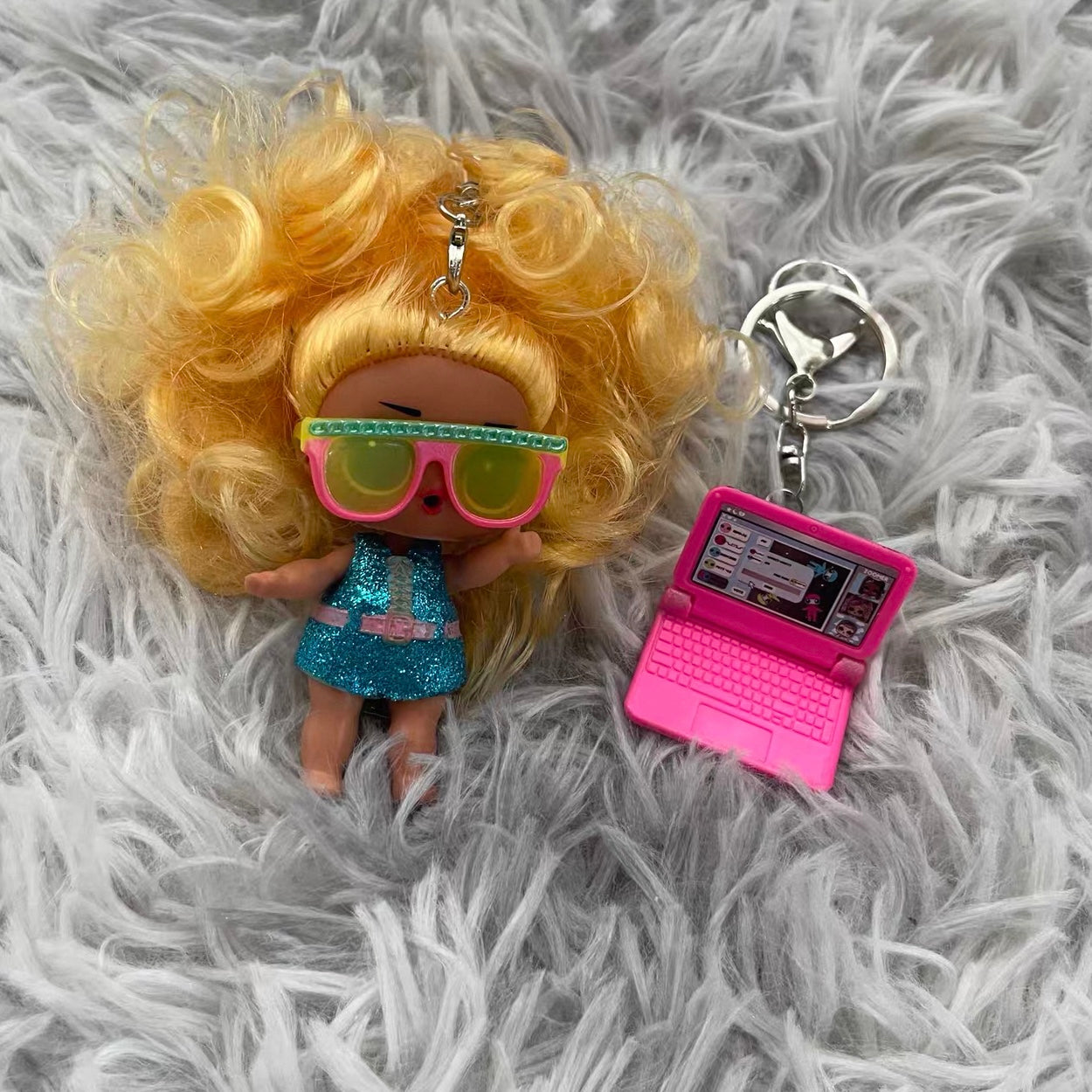 Vintage Y2K L.O.L. Surprise Cute Blonde Doll Bundle – Y2K Keychain Bag Charm