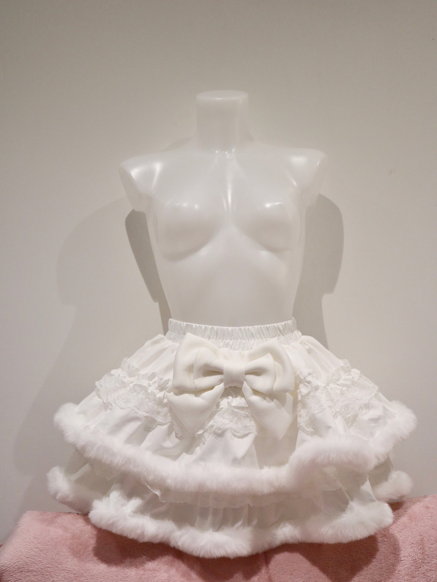 Y2K Victoria Bow Super Fluffy Lace Cake Mini Skirt Kawaii Cosplay Princess