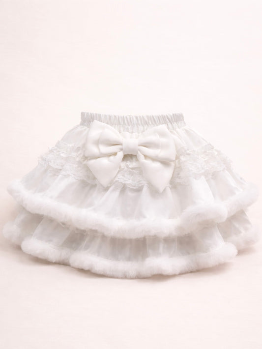 Y2K Victoria Bow Super Fluffy Lace Cake Mini Skirt Kawaii Cosplay Princess